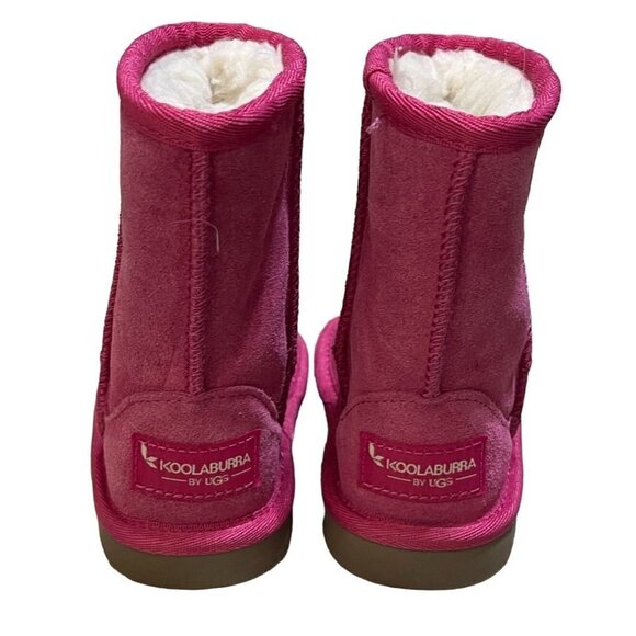Koolaburra by Ugg Toddler Suede Winter Boot Slip On Sherpa Lined Pink Size 6 - Picture 5 of 9